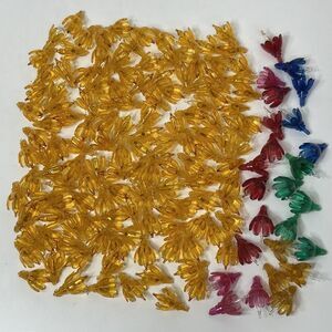 160 Christmas String Light Flower Tulip Reflectors Cover Plastic Lot Multicolor